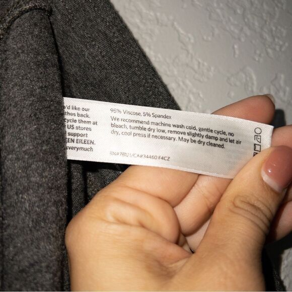 Eileen Fisher Charcoal Gray Italian Yarn Straight York Lounge Pants Size Small - Picture 6 of 7